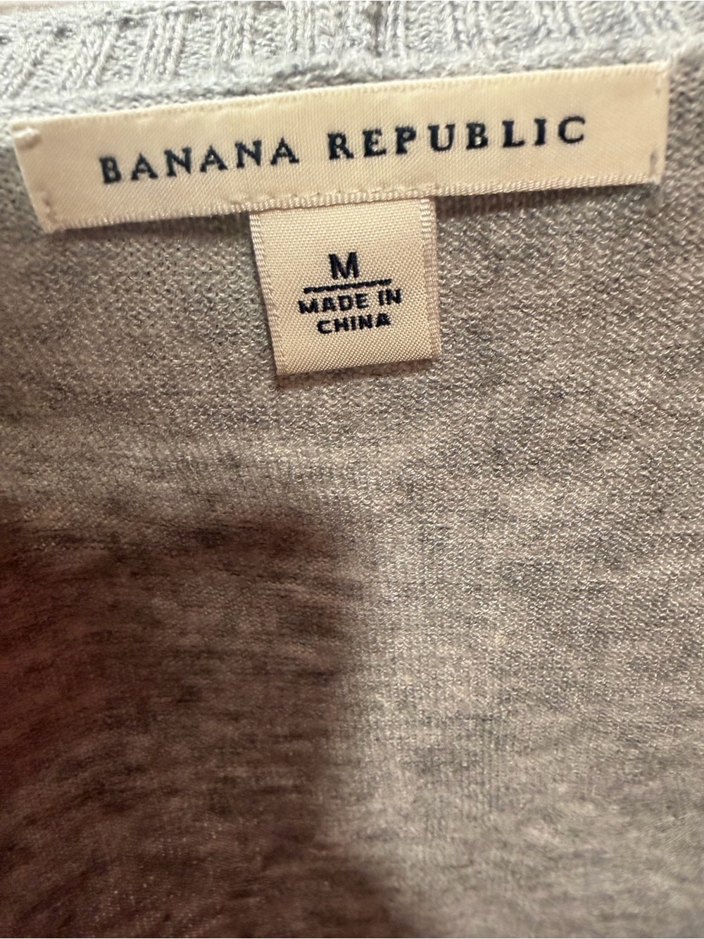 Banana Republic Gray Open Front Wool Blend Cardigan Sweater Women’s Medium - Picture 6 of 7